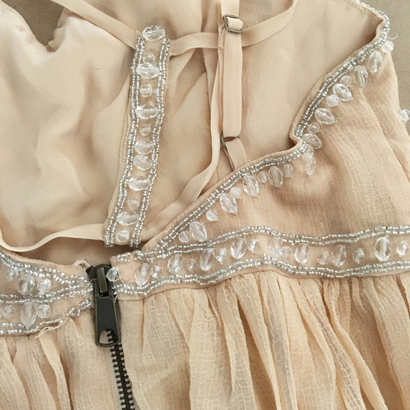 UO “Snow Queen” beaded nude mini-dress — BNWT - Picture 8 of 8